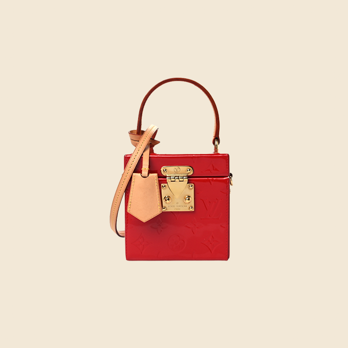 Louis Vuitton Bleeker Vernis Beige Vintage Box Bag - Janet Mandell