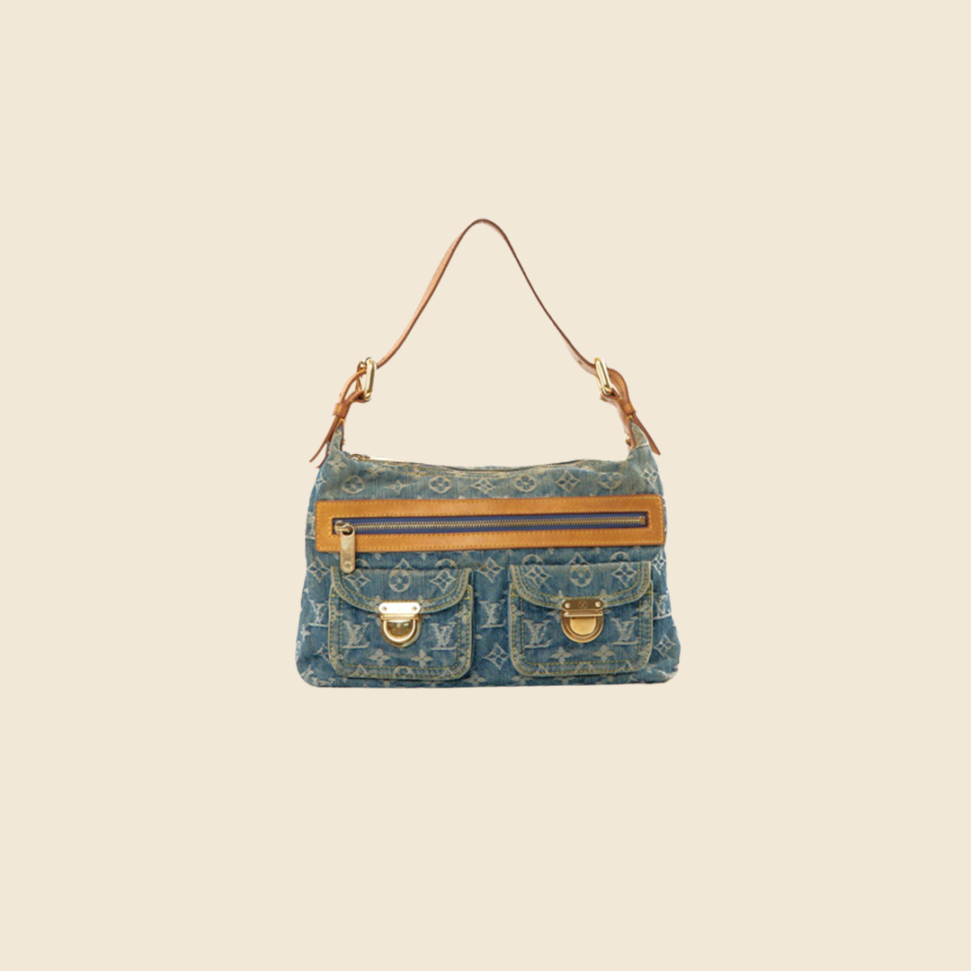 Baggy handbag Louis Vuitton Blue in Denim - Jeans - 37513013