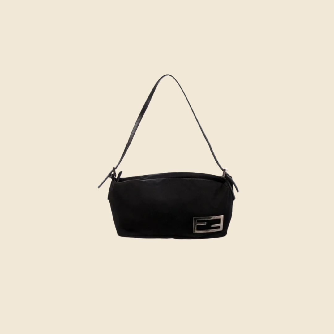 Black Nylon Messenger Bag (Authentic Pre-Owned)