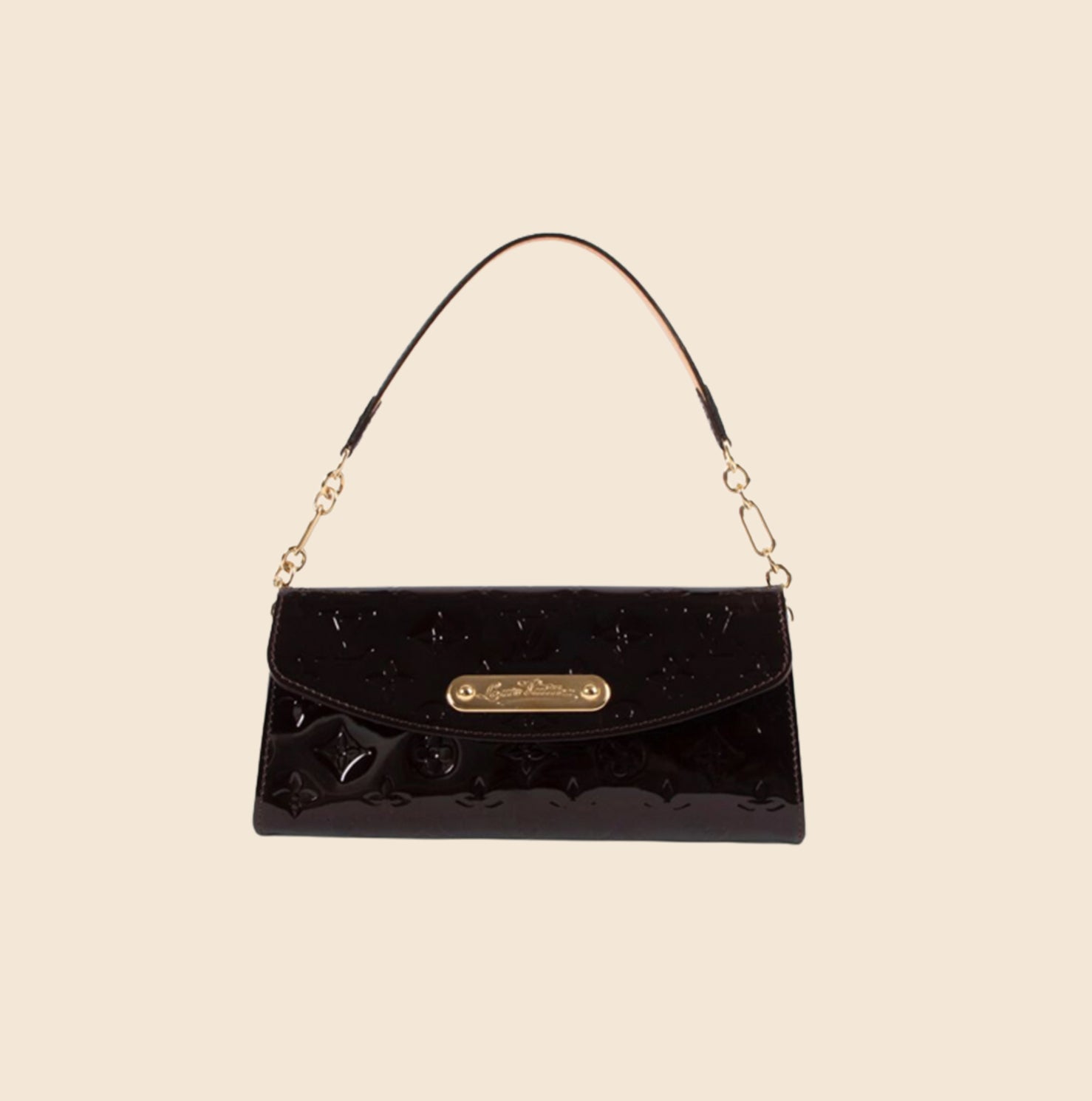 Louis Vuitton Amarante Monogram Vernis Sunset Boulevard Chain Bag
