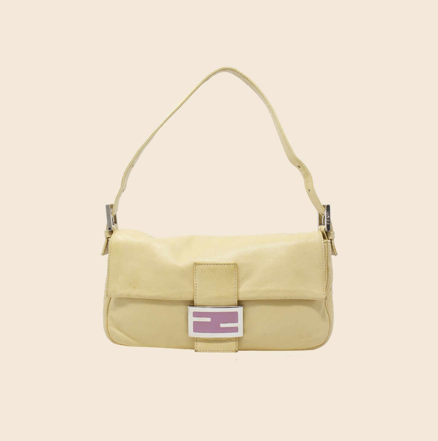 Fendi Pre-owned Women's Leather Handbag - Beige - One Size