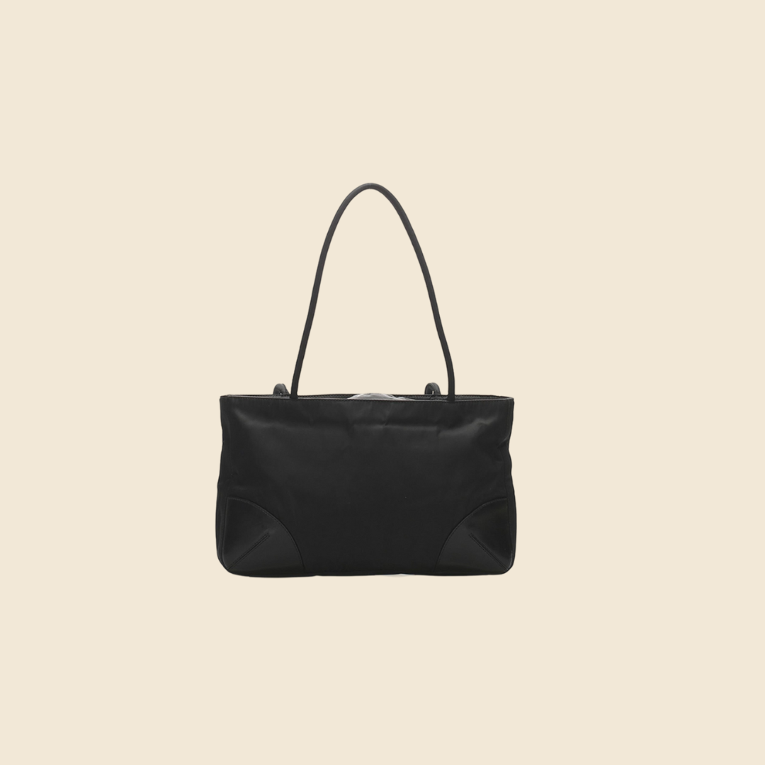 PRADA 00s BLACK TESSUTO TOTE BAG