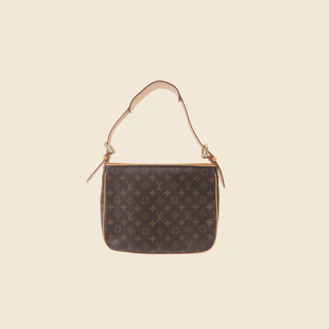 LOUIS VUITTON BROWN MONOGRAM HUDSON SHOULDER BAG