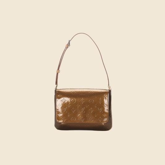 LOUIS VUITTON BRONZE VERNIS THOMPSON STREET BAG