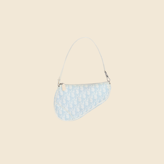 Christian Dior Vintage Trotter Monogram Mini Bag Pochette Blue White P –  Luxury Fashion Spark