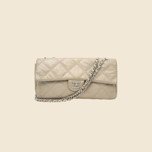 CHANEL METALLIC EAST WEST ULTRA STITCH FLAP BAG