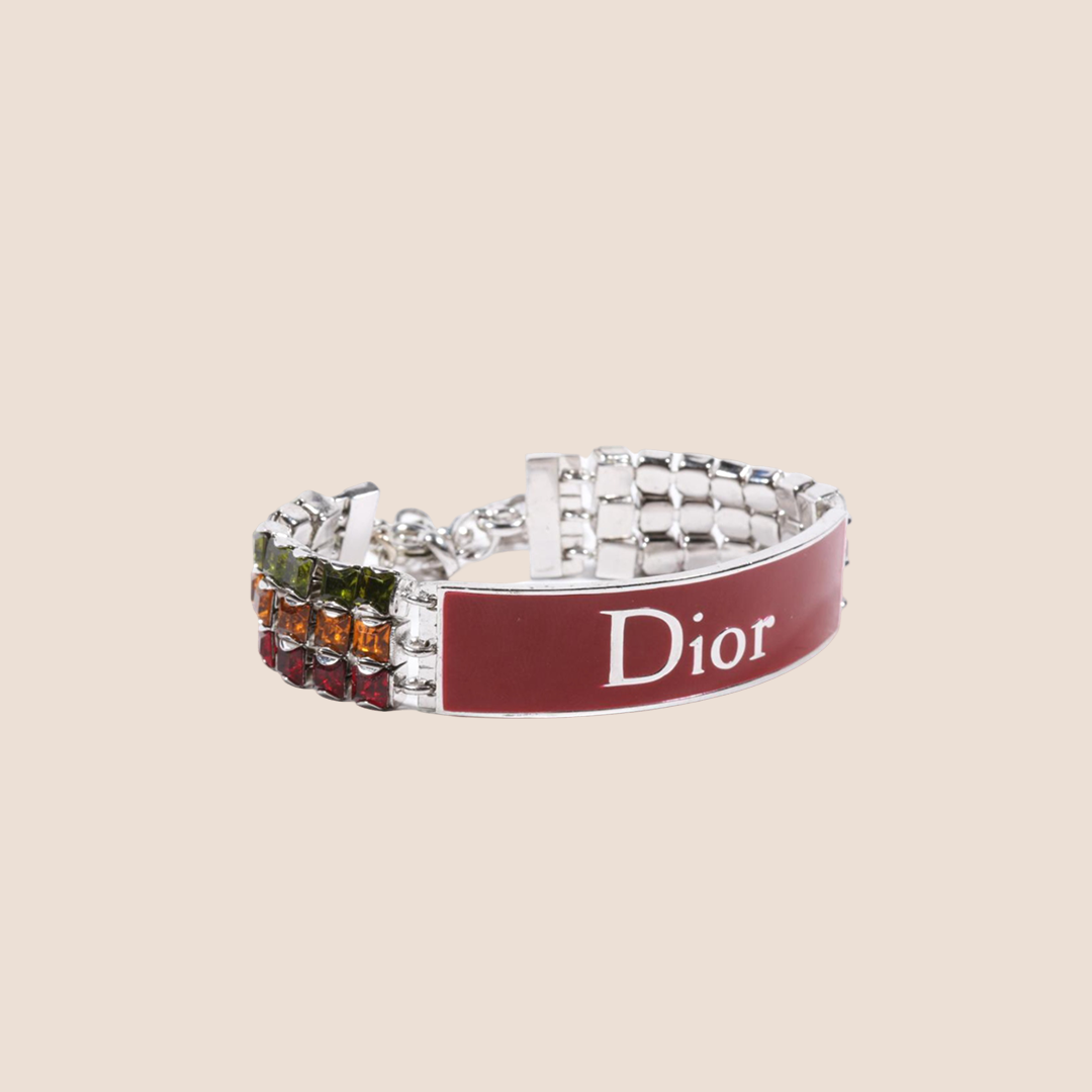 CHRISTIAN DIOR RASTA DIAMANTE BRACELET