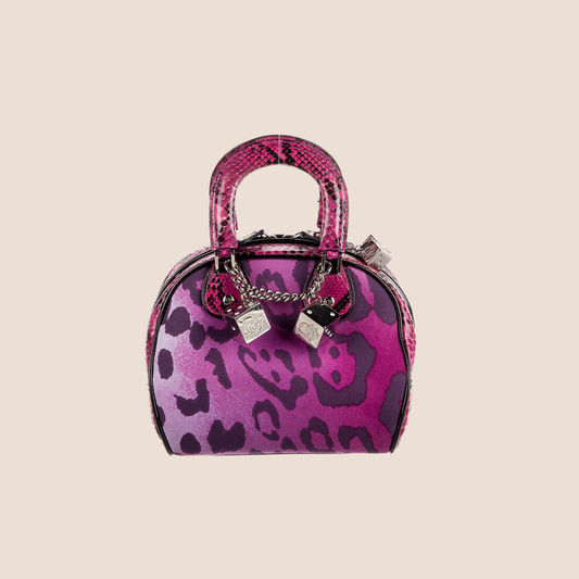 CHRISTAN DIOR 2004 PYTHON TRIMMED GAMBLER DICE BAG