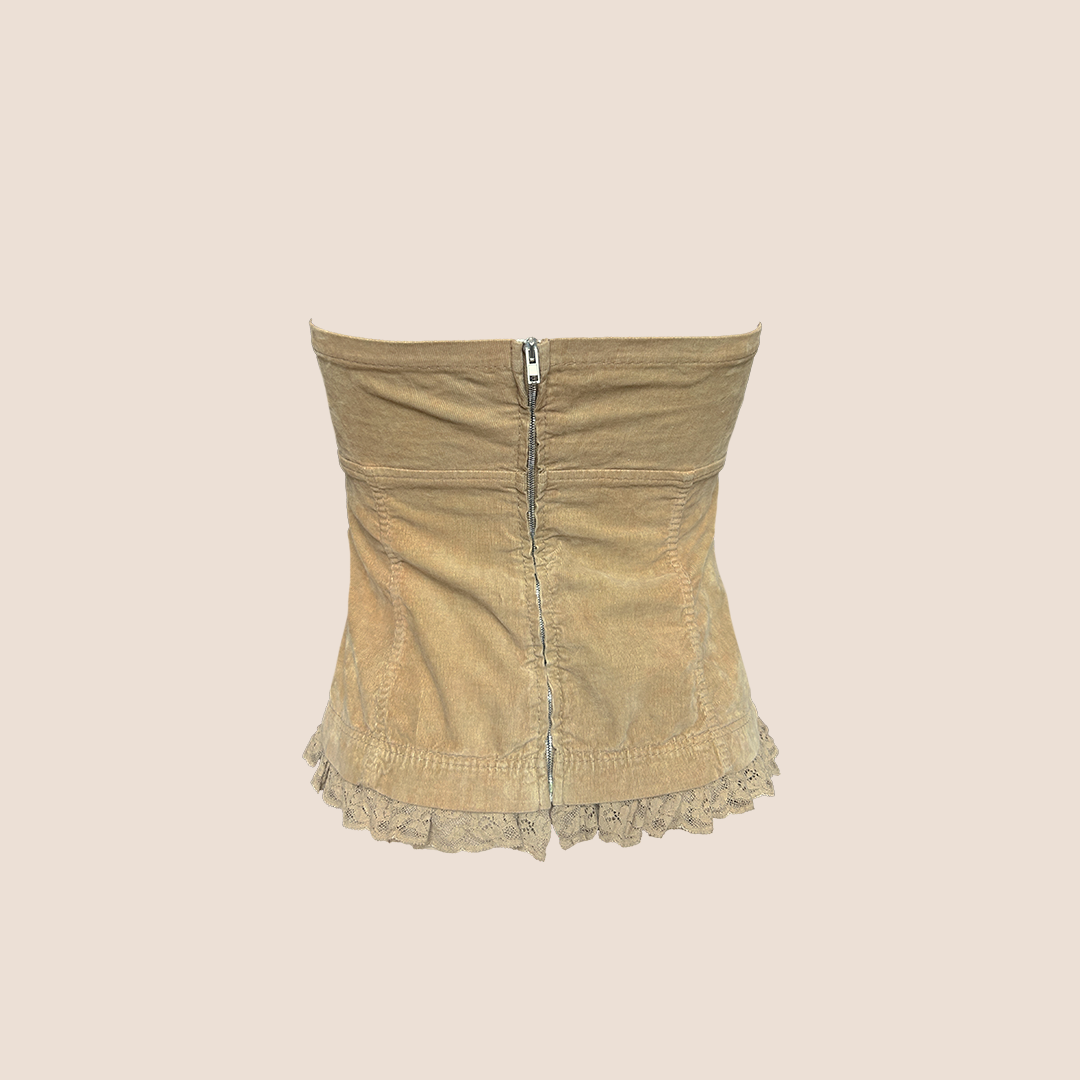 MIU MIU CORDOROY CORSET STYLE TOP