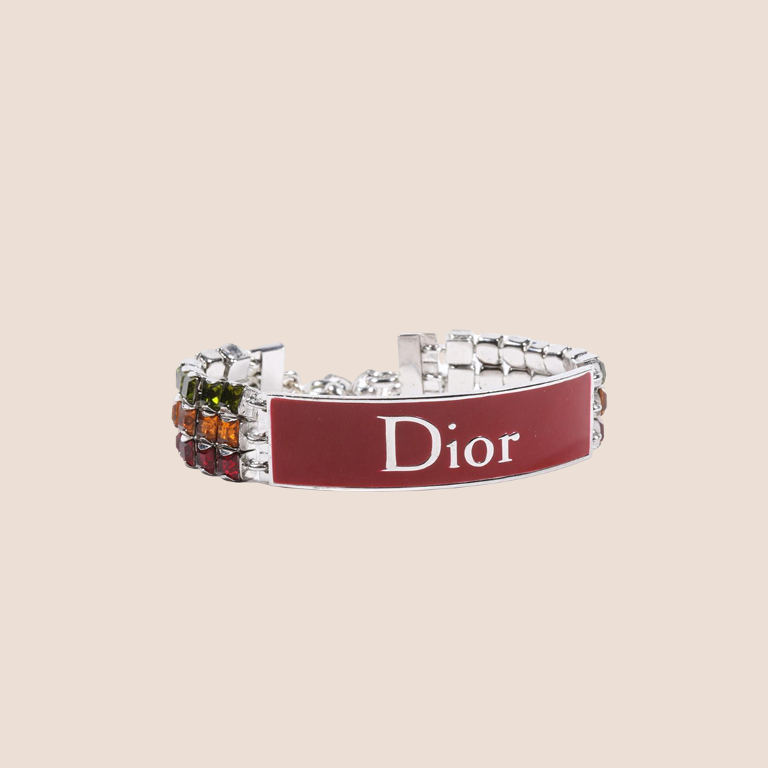 CHRISTIAN DIOR RASTA DIAMANTE BRACELET