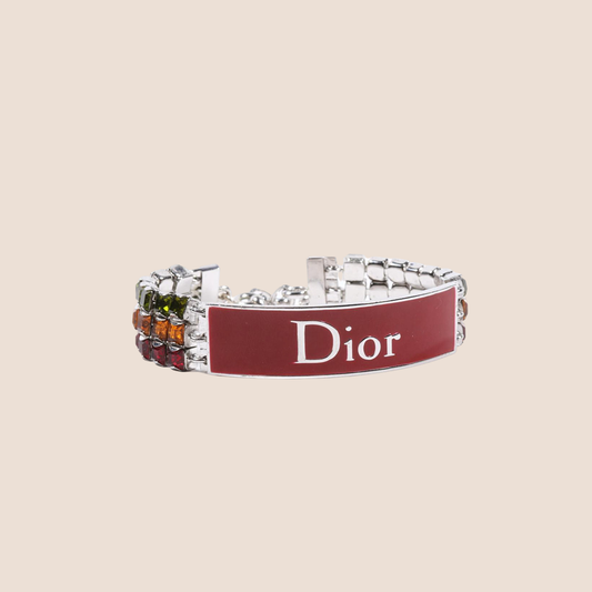 CHRISTIAN DIOR RASTA DIAMANTE BRACELET