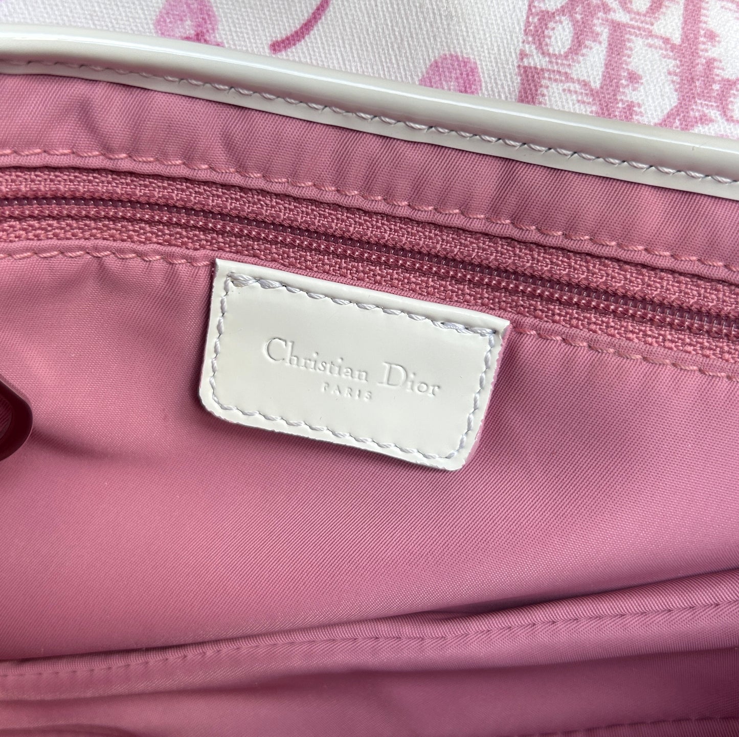 CHRISTIAN DIOR 2004 GIRLY PINK TROTTER SADDLE BAG