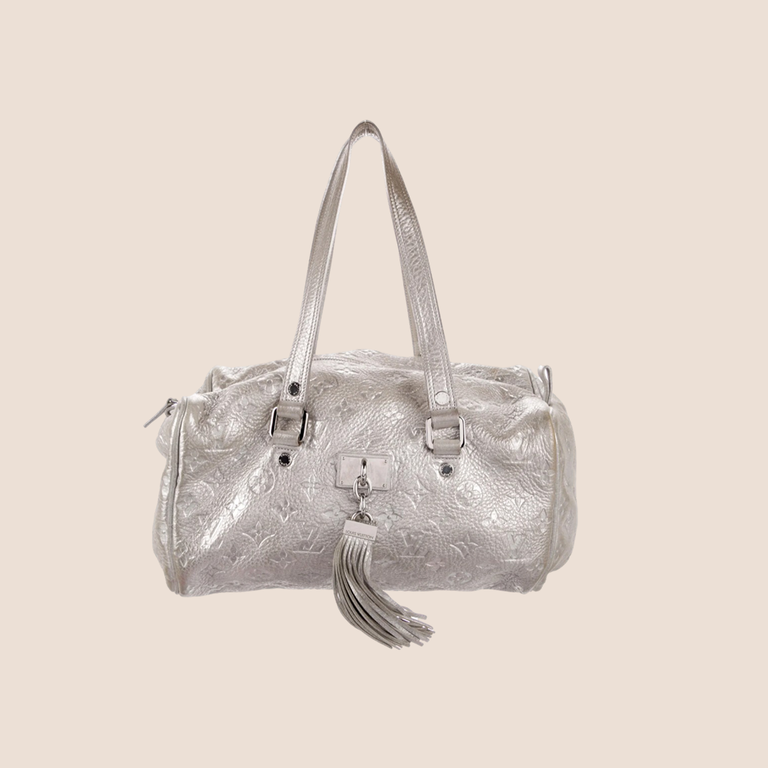 LOUIS VUITTON SILVER MONOGRAM SHIMMER COMETE BAG