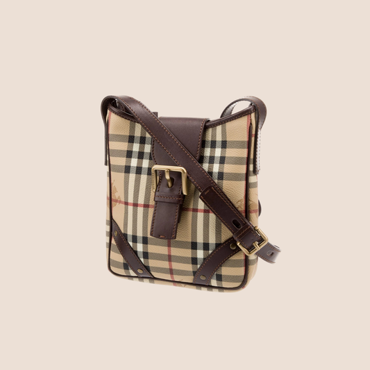 BURBERRY HAYMARKET MESSENGER CROSSBODY BAG