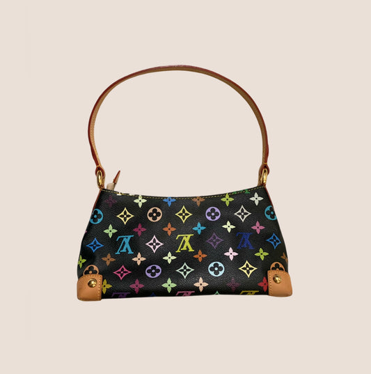 LOUIS VUITTON x TAKASHI MURAKAMI BLACK MONOGRAM ELIZA BAG