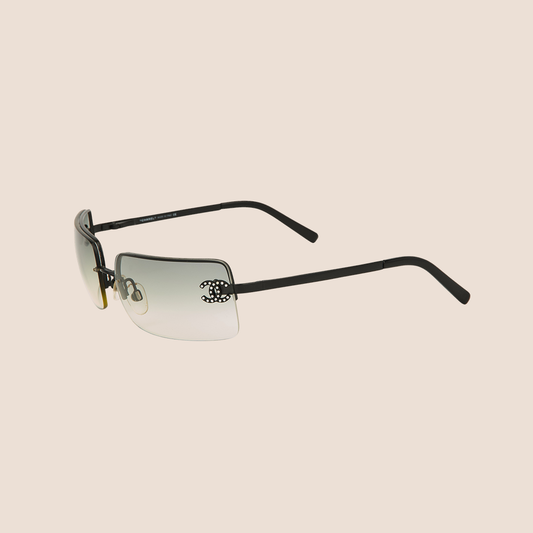 CHANEL 90s RIMLESS CC CRYSTAL SUNGLASSES