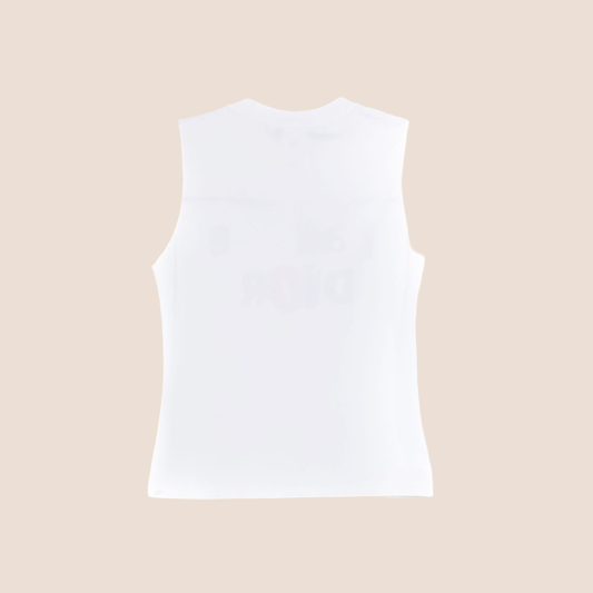 CHRISTIAN DIOR 'J'ADORE DIOR' SPELL OUT TANK TOP