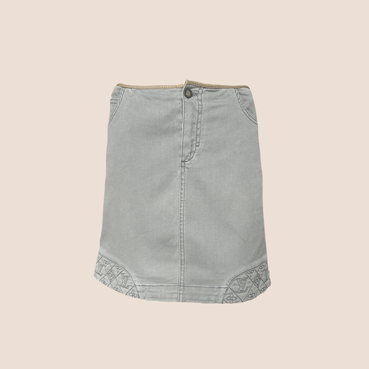 LOUIS VUITTON GREY MONOGRAM MINI SKIRT