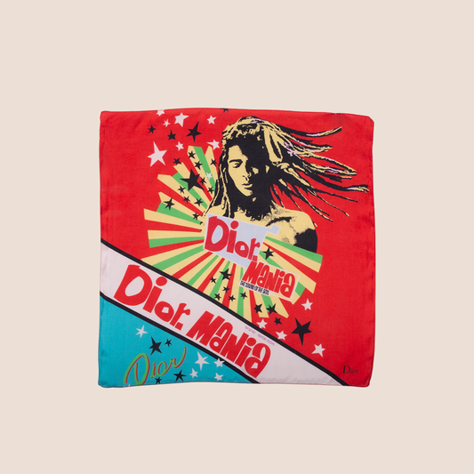 CHRISTIAN DIOR 2004 RASTA MANIA SILK SQUARE SCARF