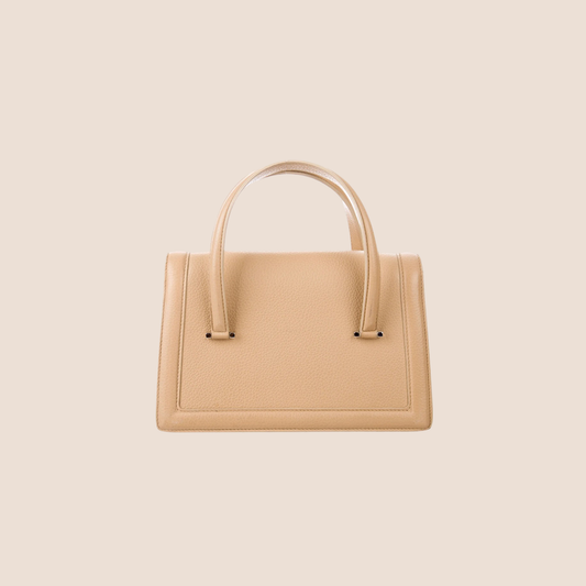 CHRISTIAN DIOR TAN LEATHER MITZAH BAG