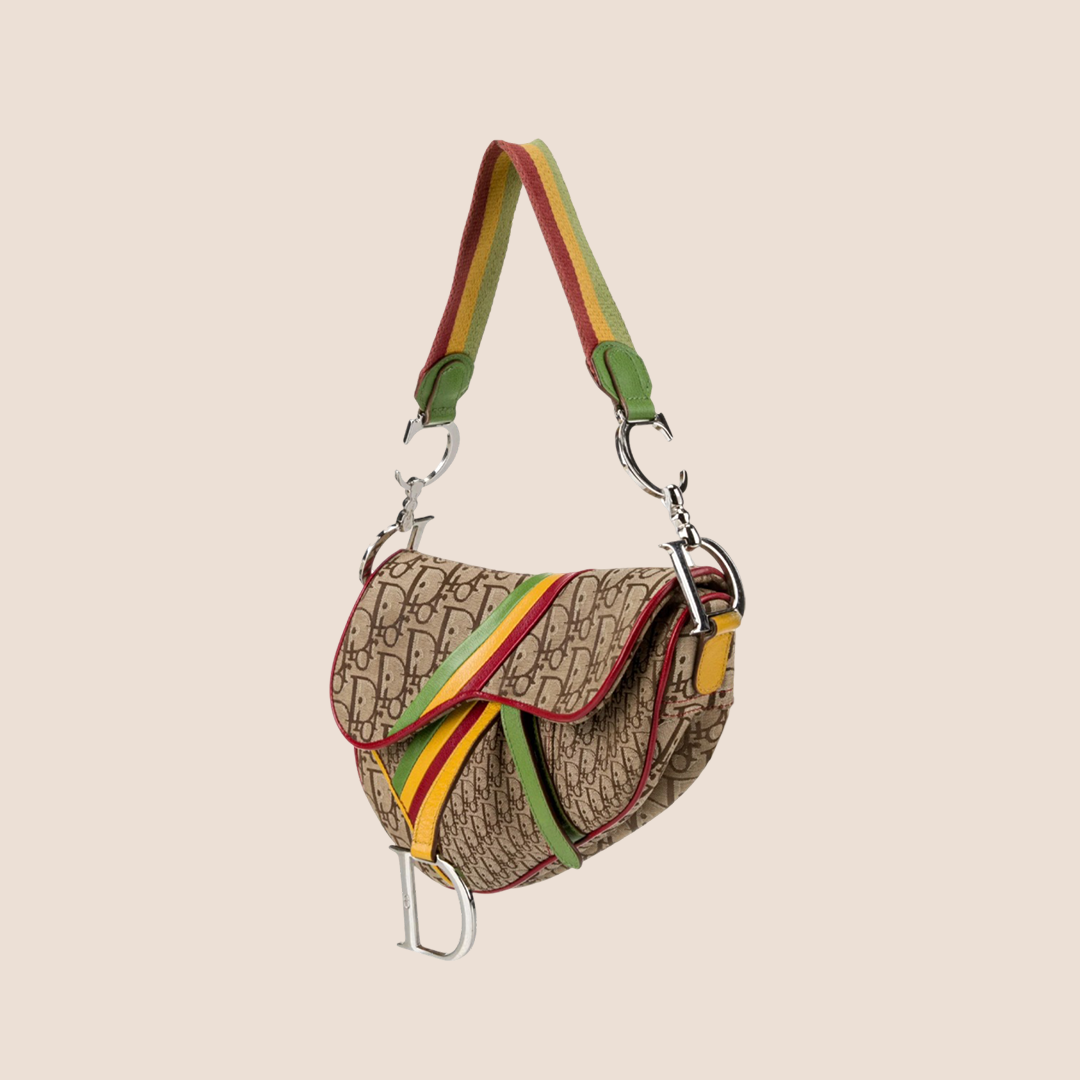 CHRISTIAN DIOR 2004 RASTA SADDLE BAG