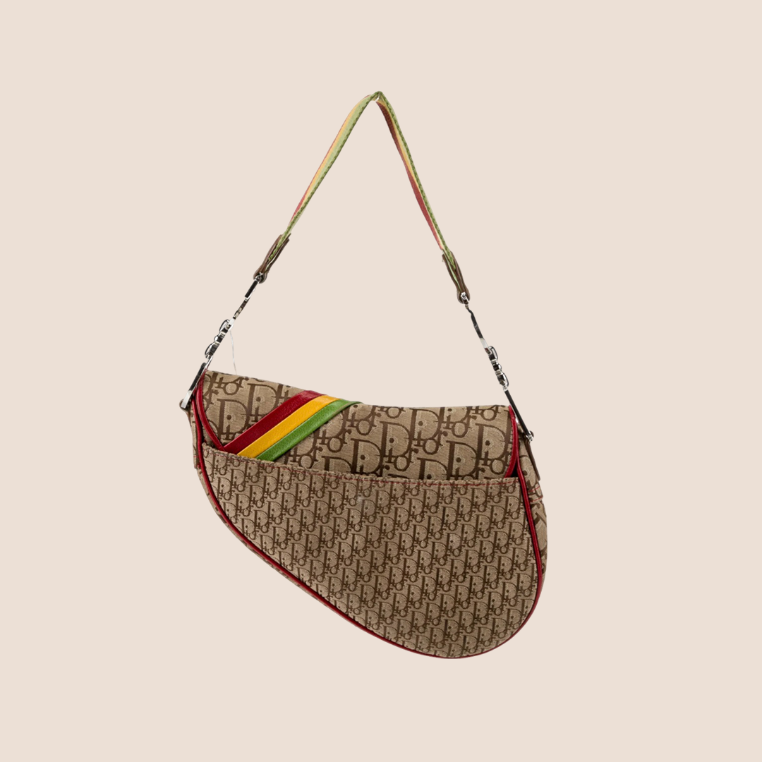 CHRISTIAN DIOR 2004 RASTA SADDLE BAG