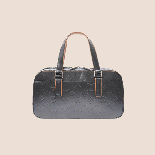 LOUIS VUITTON GREY MONOGRAM MAT SHELTON BAG