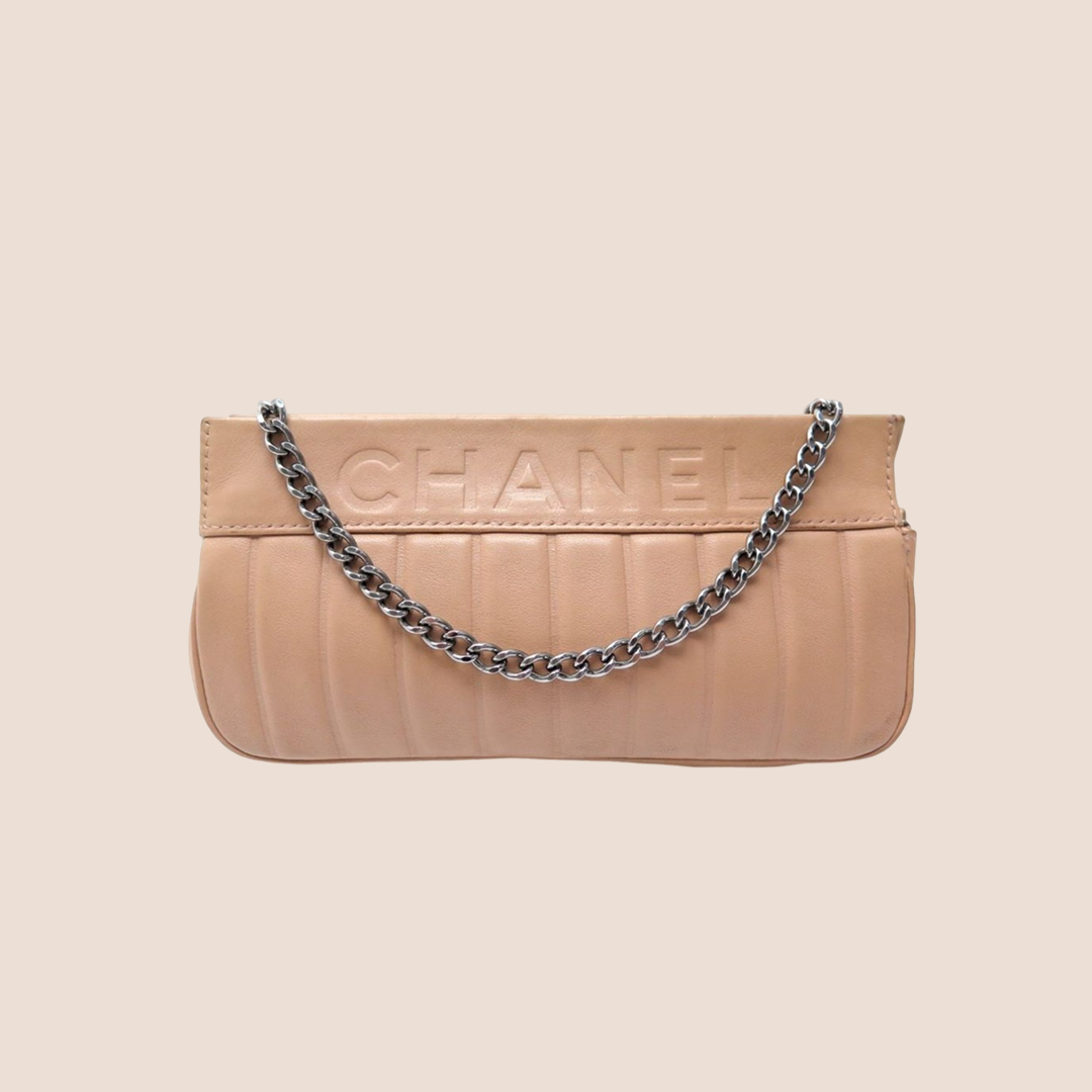 Pochette chanel beige best sale