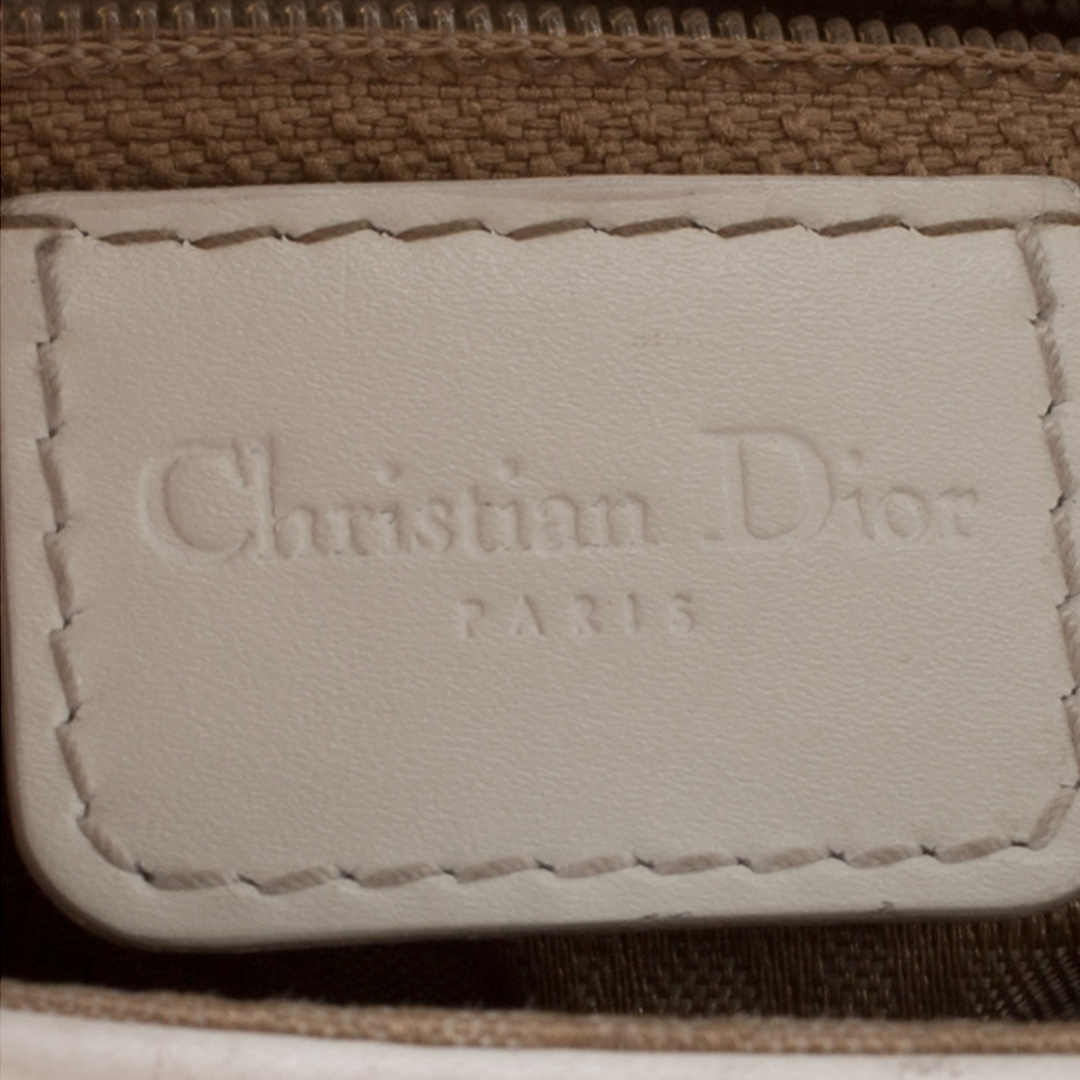 CHRISTIAN DIOR 2005 WHITE LEATHER STREET CHIC COLUMBUS BAG