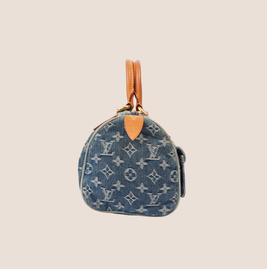 LOUIS VUITTON BLUE MONOGRAM DENIM NEO SPEEDY BAG