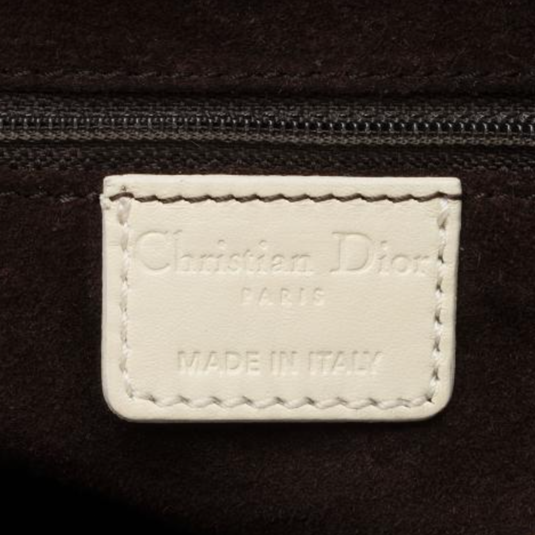 CHRISTIAN DIOR 2006 CREAM SUEDE REBELLE BAG