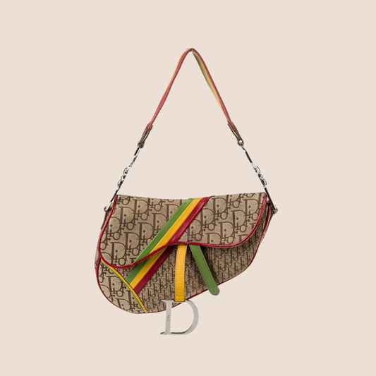 CHRISTIAN DIOR 2004 RASTA SADDLE BAG