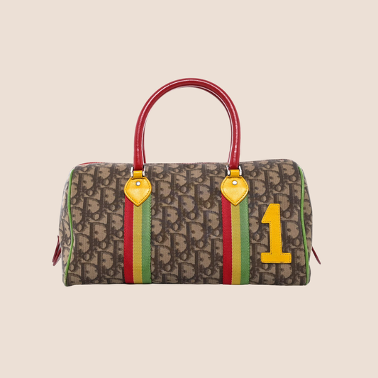 CHRISTIAN DIOR 2004 TROTTER RASTA BOSTON BAG