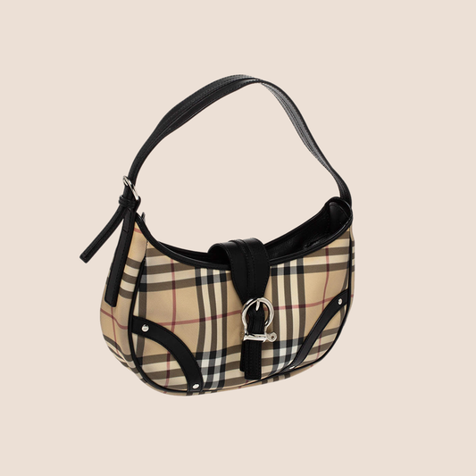 BURBERRY CHECK BUCKLE MINI SHOULDER BAG