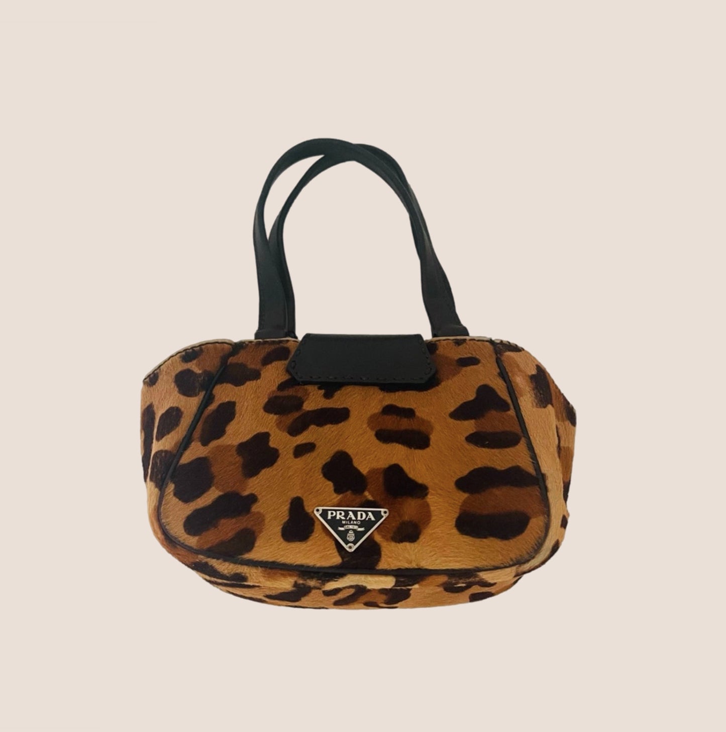 PRADA 2000 PONY HAIR LEOPARD PRINT MINI PURSE