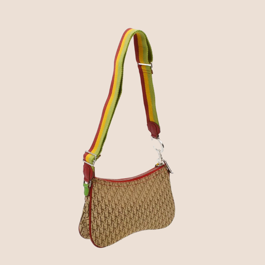 CHRISTIAN DIOR 2004 RASTA SADDLE SHOULDER BAG