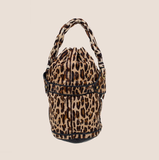 FENDI LEOPARD PRINT BUCKET BAG