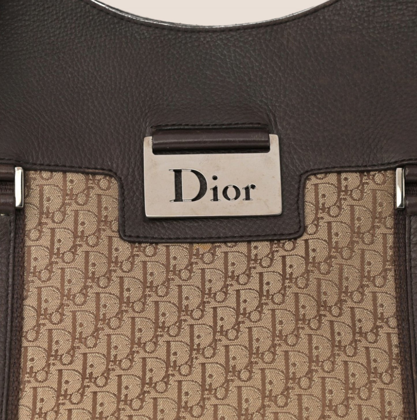 CHRISTIAN DIOR BROWN DIORISSIMO STREET CHIC TOTE BAG