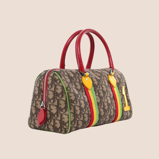 CHRISTIAN DIOR 2004 TROTTER RASTA BOSTON BAG