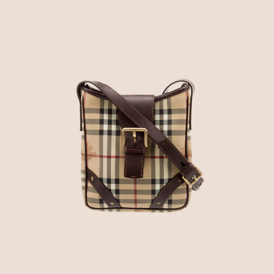 BURBERRY HAYMARKET MESSENGER CROSSBODY BAG