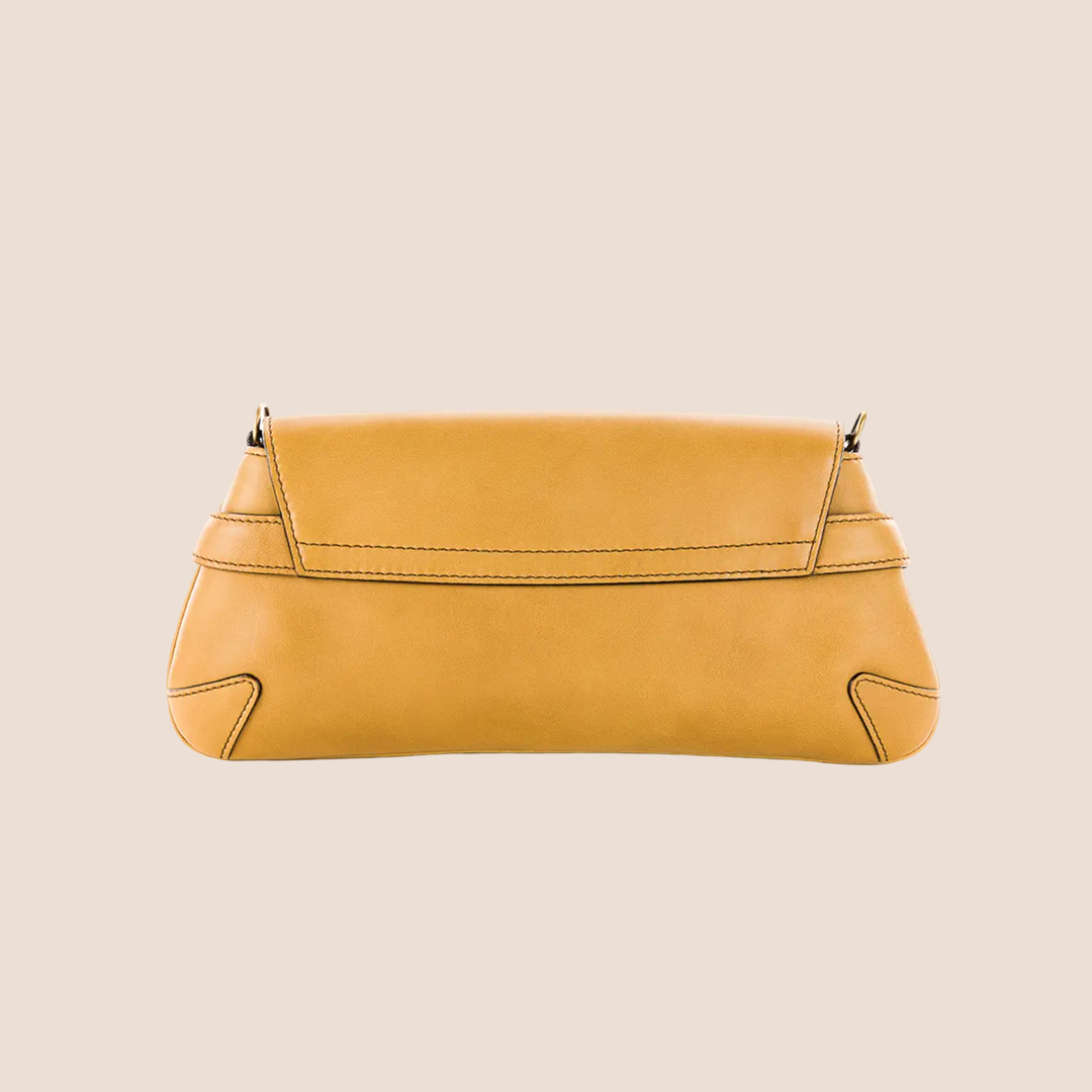 GUCCI TAN LEATHER HORSEBIT 1955 CLUTCH BAG