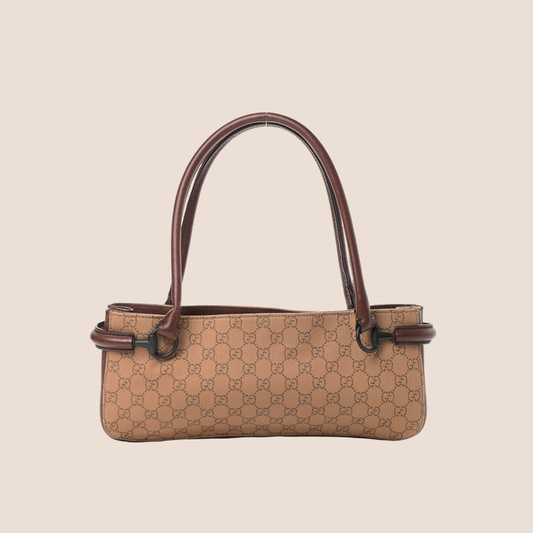 GUCCI BY TOM FORD BROWN GG MONOGRAM MINI TOTE