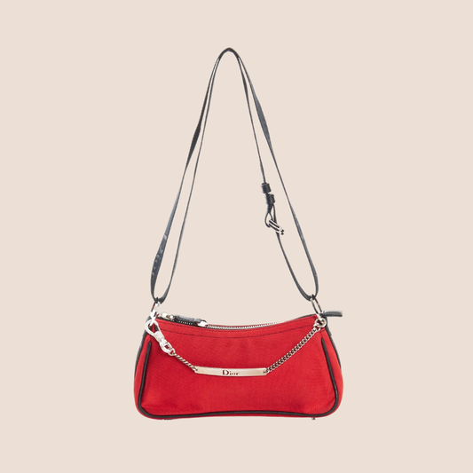 CHRISTIAN DIOR RED HARCORE CROSSBODY BAG