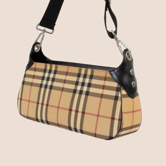 BURBERRY 00s NOVA CHECK SHOULDER BAG