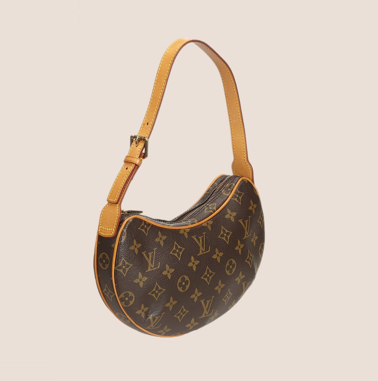 LOUIS VUITTON BROWN MONOGRAM CROISSANT PM BAG