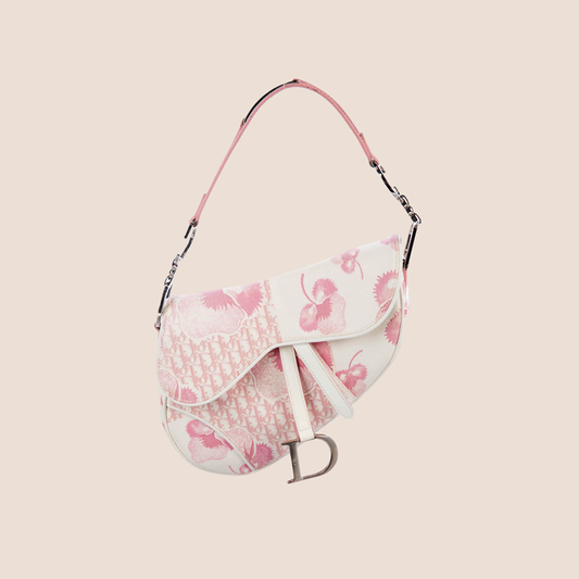 CHRISTIAN DIOR 2004 GIRLY PINK TROTTER SADDLE BAG