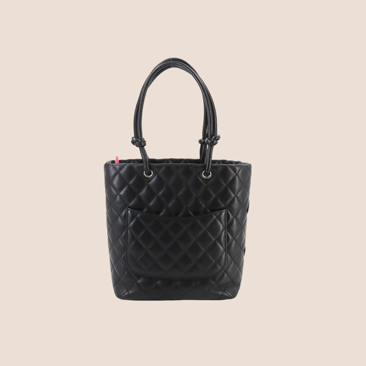 CHANEL 2005 BLACK CAMBON TOTE BAG