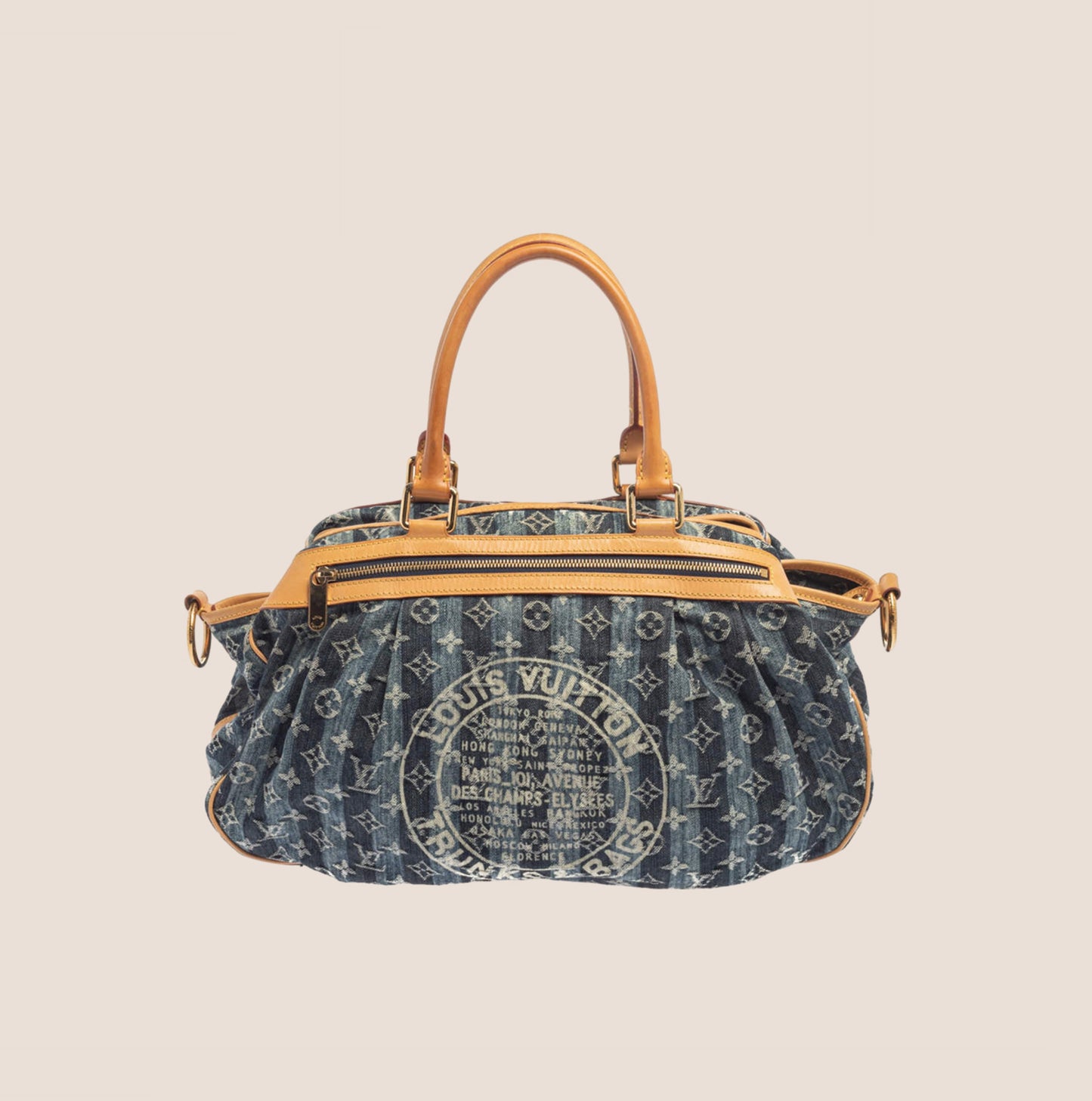 LOUIS VUITTON 2006 BLUE MONOGRAM DENIM RAYE GM BAG