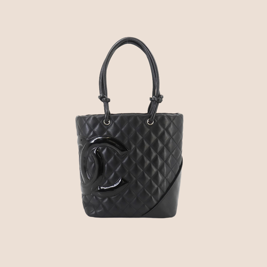 CHANEL 2005 BLACK CAMBON TOTE BAG