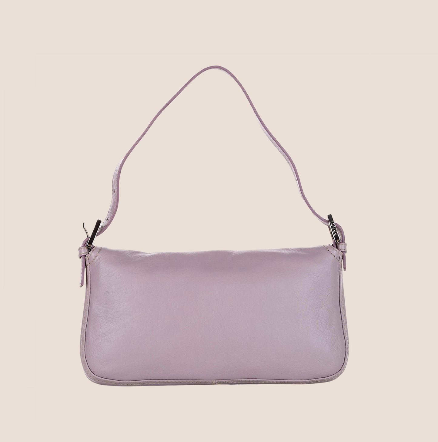 FENDI LILAC LEATHER BAGUETTE BAG